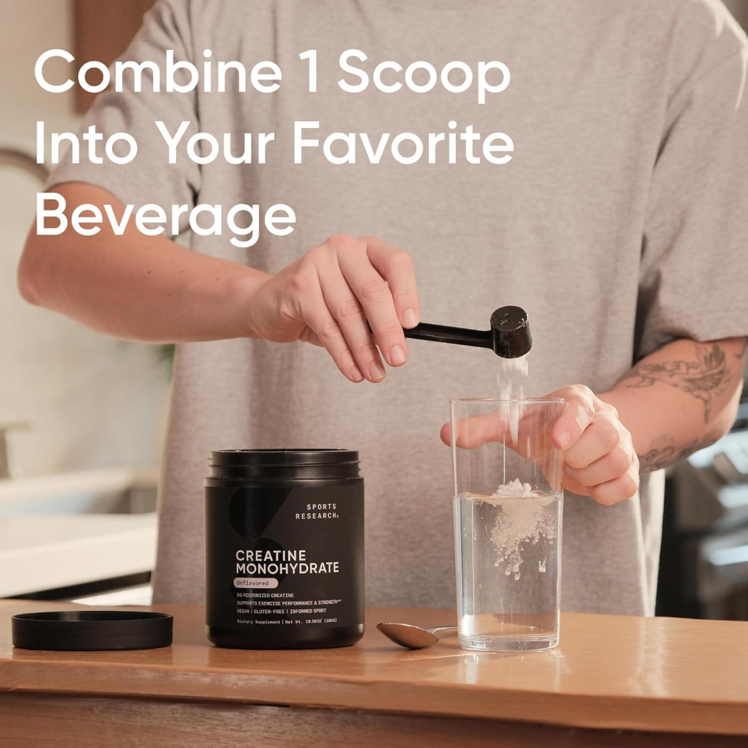 Sports Research Creatine Monohydrate - Gain Lean Muscle