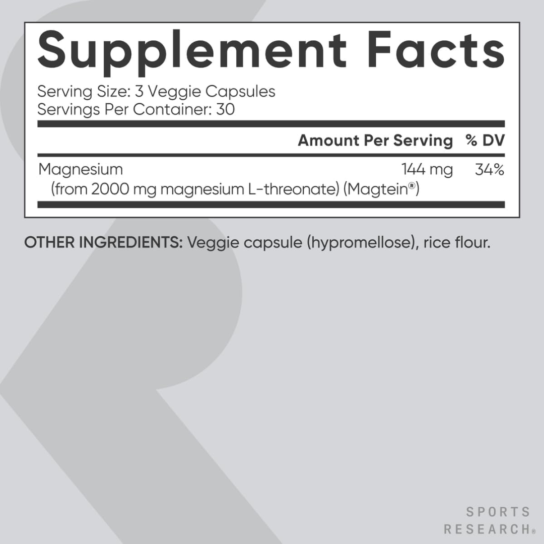 Sports Research Magtein Magnesium L-Threonate