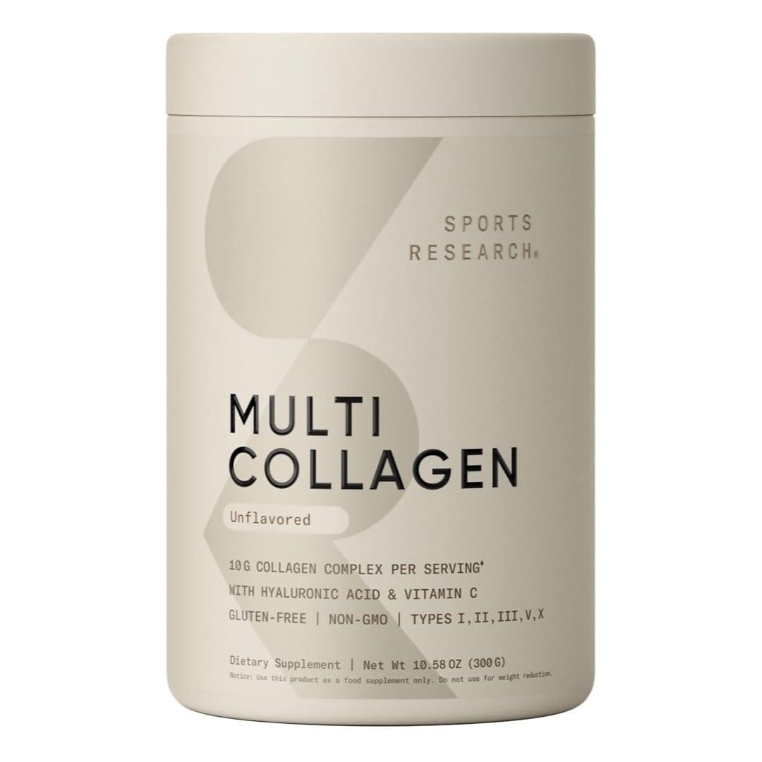 Sports Research Multi Collagen Powder with 5 Types of Collagen