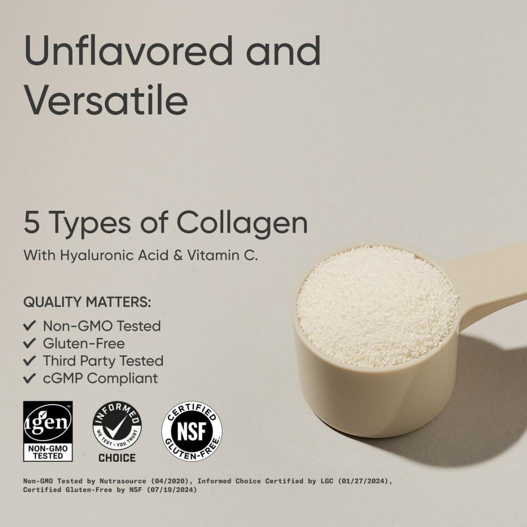Sports Research Multi Collagen Powder with 5 Types of Collagen