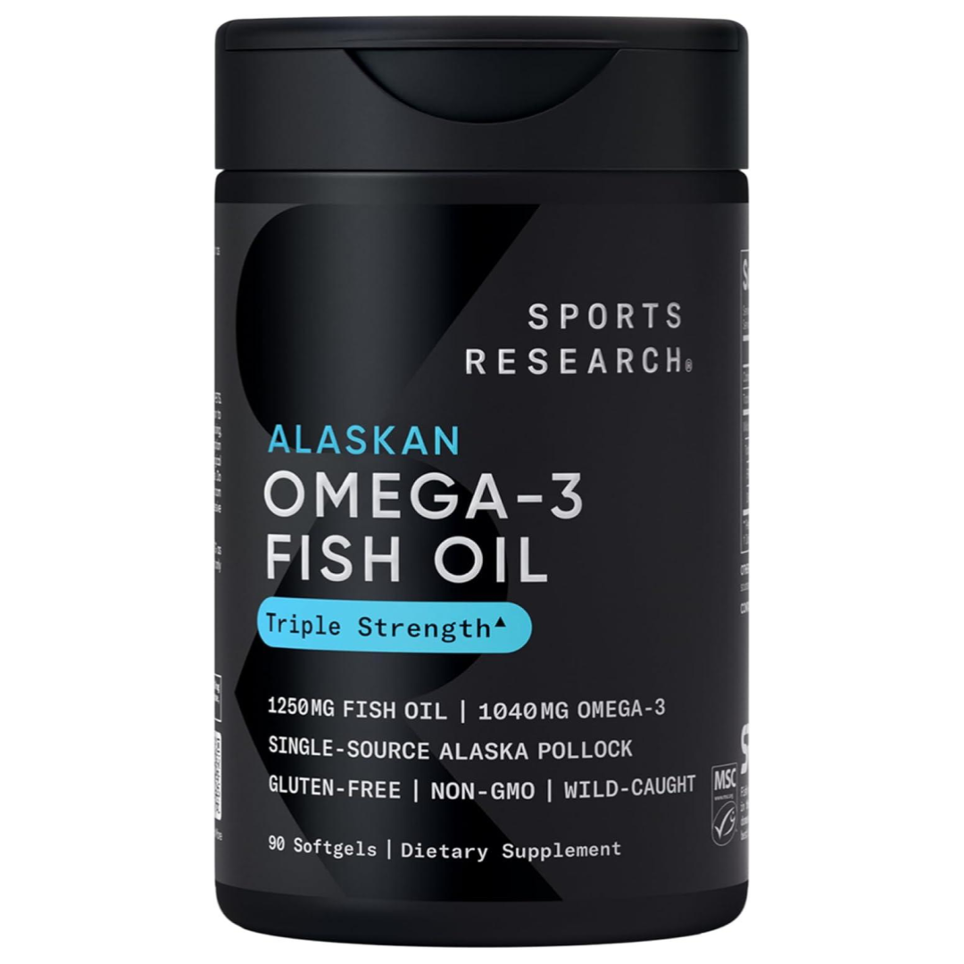 Sports Research Omega-3 Fish Oil from Wild Alaska Pollock