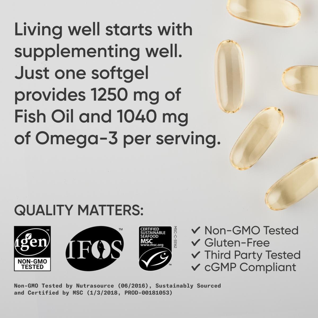 Sports Research Omega-3 Fish Oil from Wild Alaska Pollock