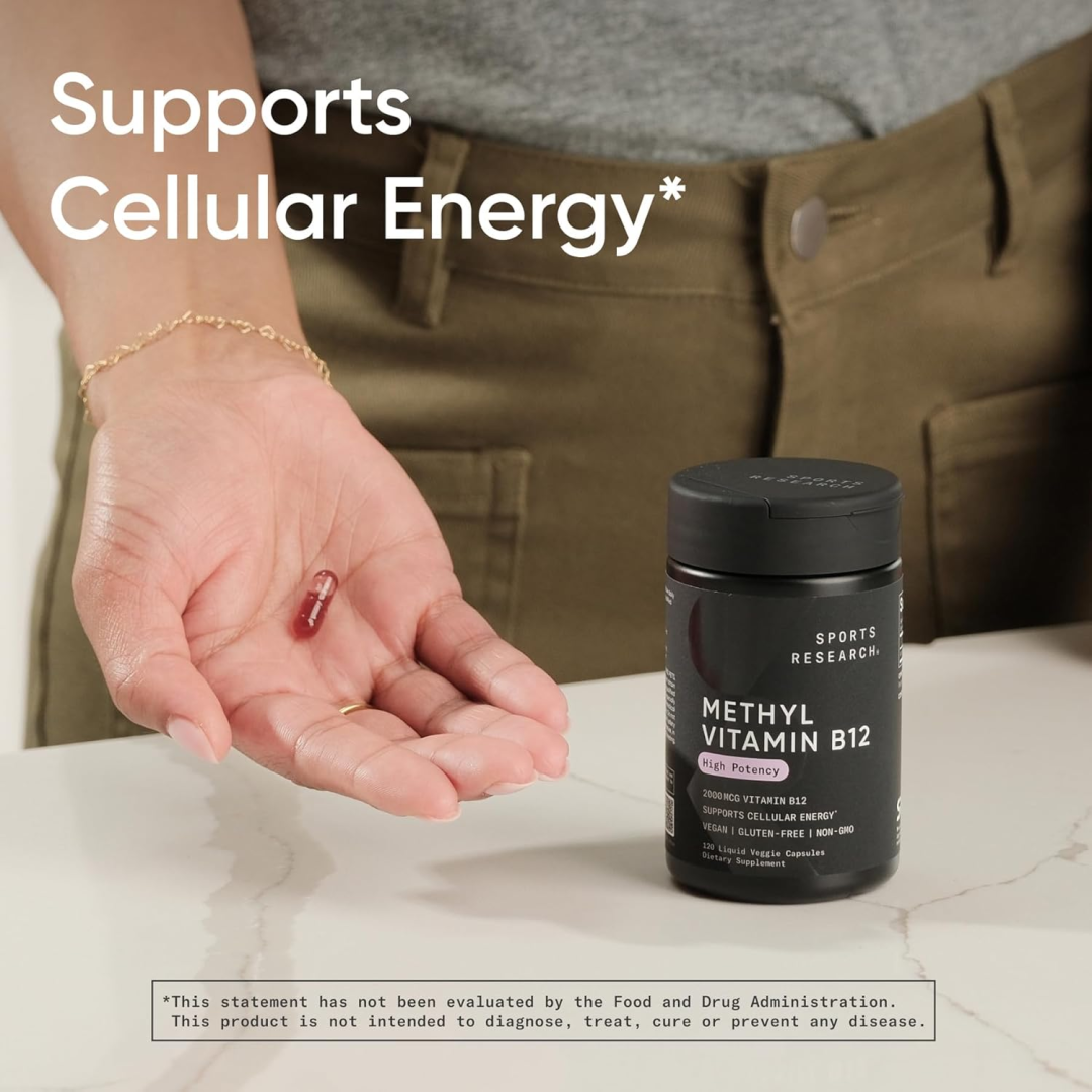Sports Research® Vitamin B12 as Methylcobalamin 5000mcg