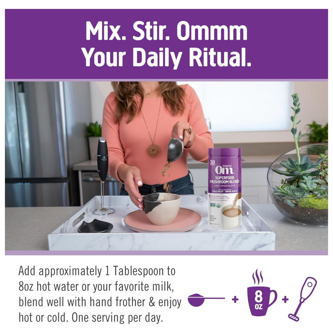 Om Mushroom Superfood Hot Chocolate Blend