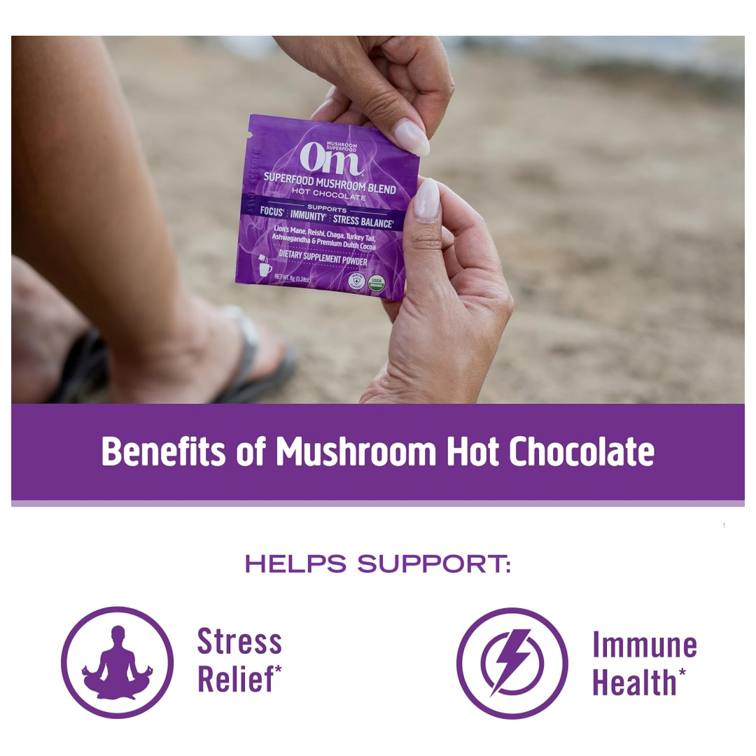 Om Mushroom Superfood Hot Chocolate Blend