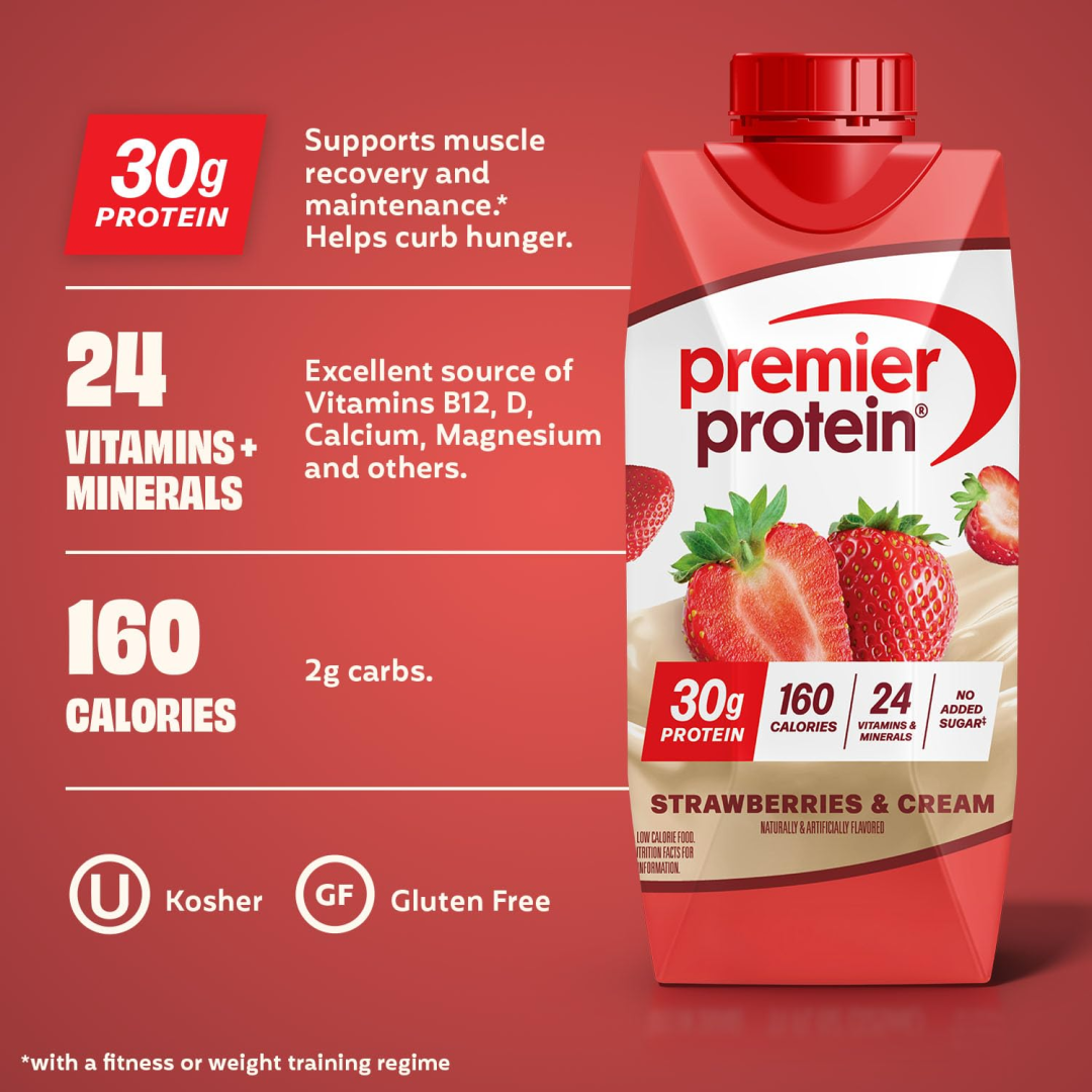 Premier Protein Shake Strawberries and Cream, 15 Pack