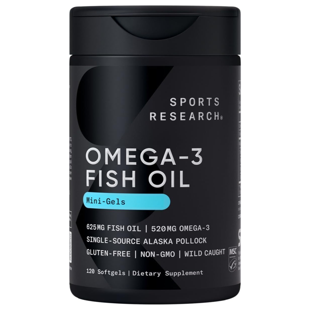 Sports Research Omega-3 Fish Oil from Wild Alaska Pollock