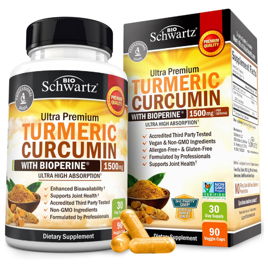 BioSchwartz Turmeric Curcumin with BioPerine 1500mg - 90 Capsules