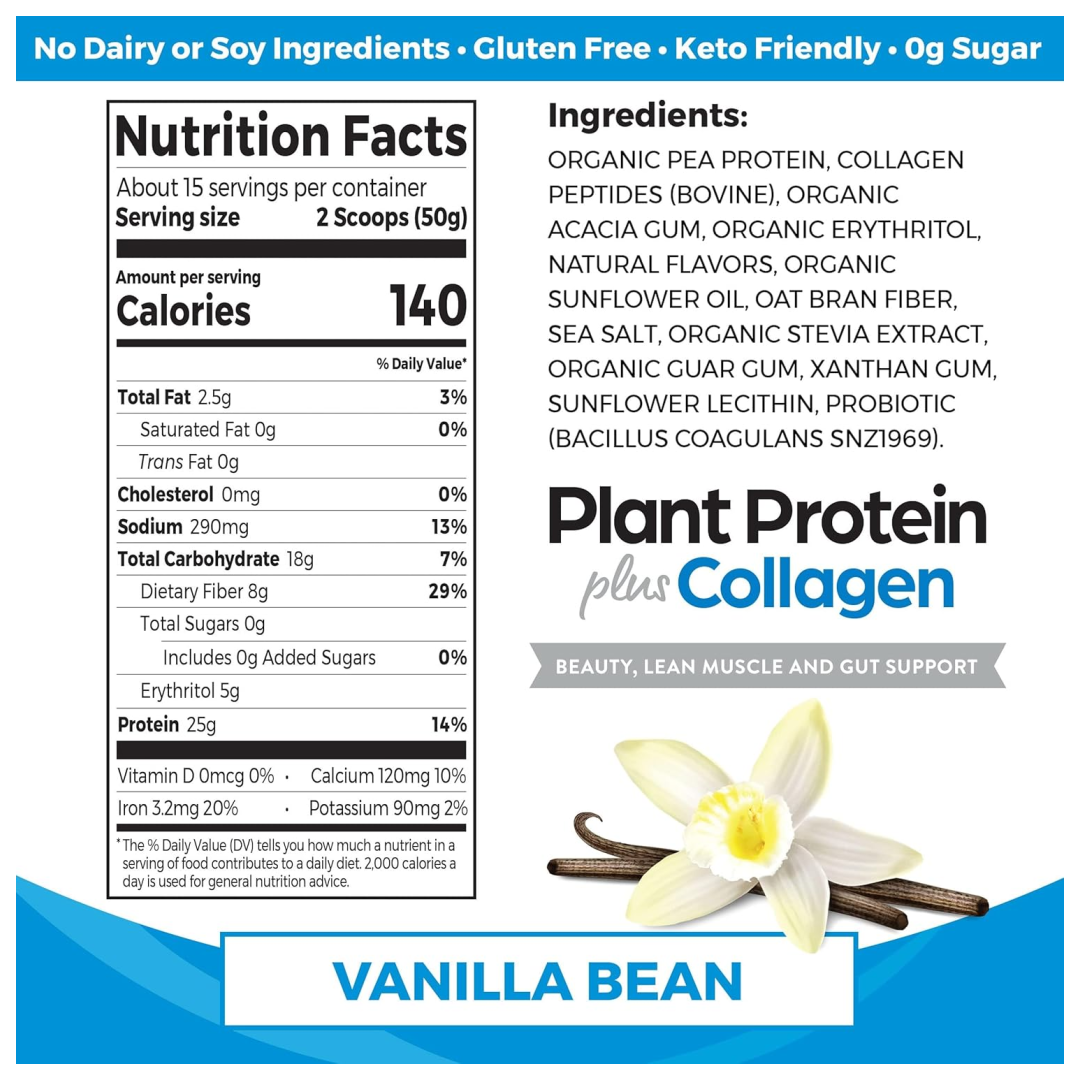 Orgain Plant Protein Plus Collagen Vanilla