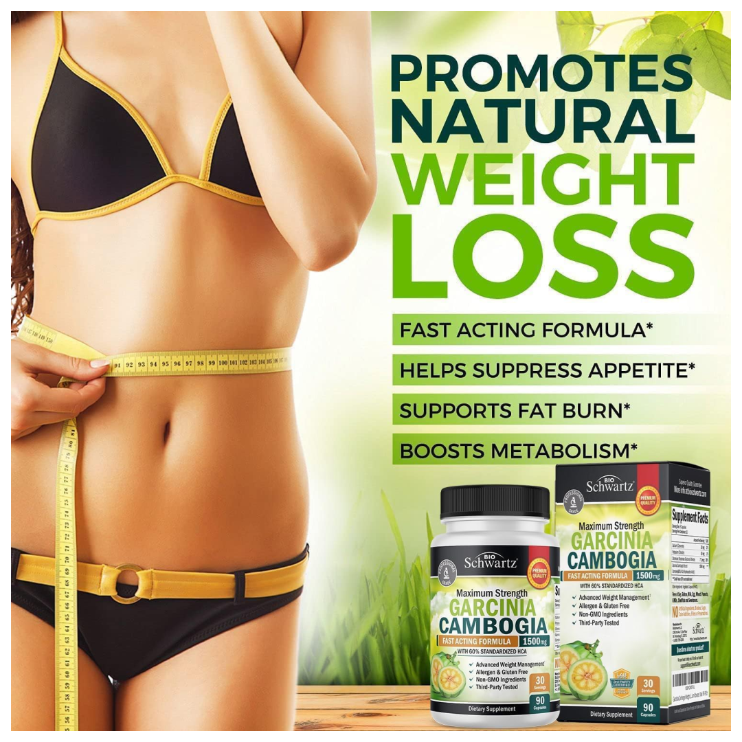 BioSchwartz Garcinia Cambogia Weight Loss Pills- 90 Capsules