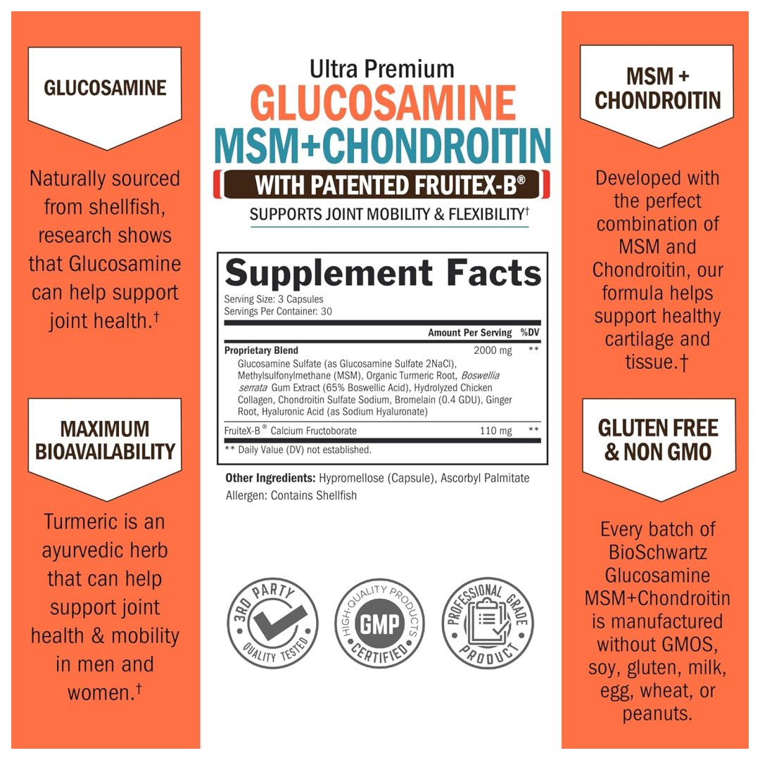 BioSchwartz, GLUCOSAMINE MSM-CHONDROITIN CAPSULES