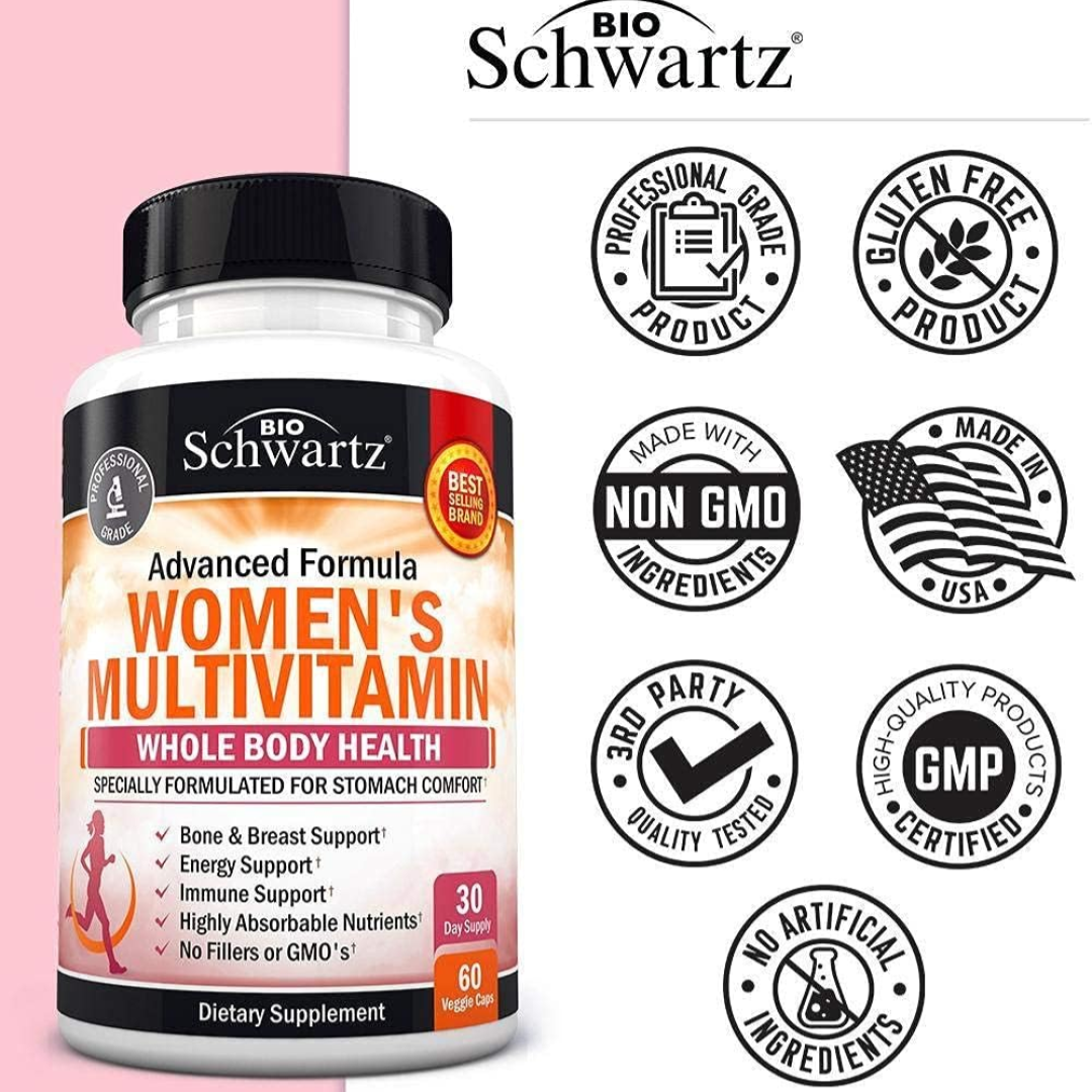 BioSchwartz Women's Multivitamin with Vitamin D3 - 60 Capsules