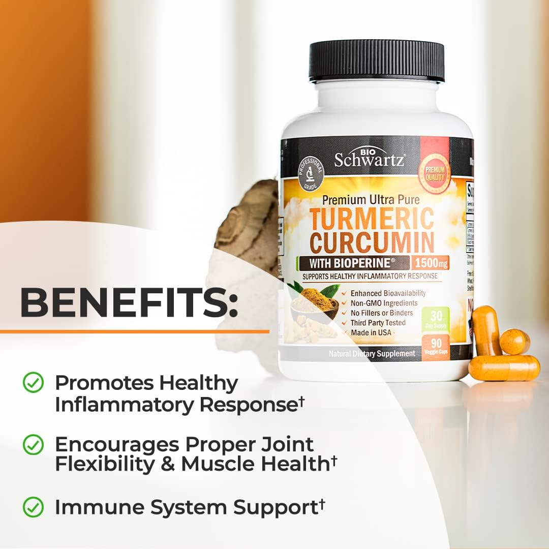 BioSchwartz Turmeric Curcumin with BioPerine 1500mg - 90 Capsules