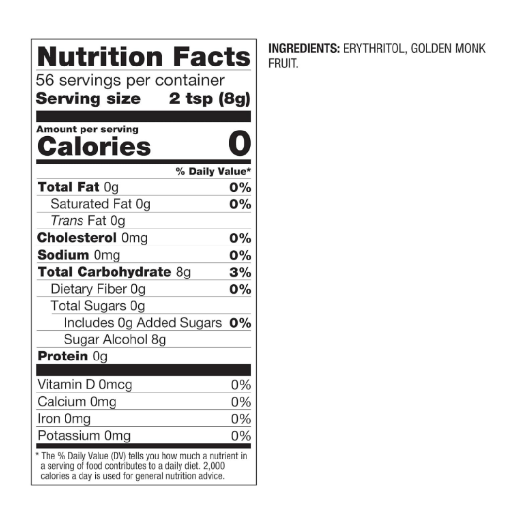 BetterBody Foods Golden Monk Fruit Sweetener Blend