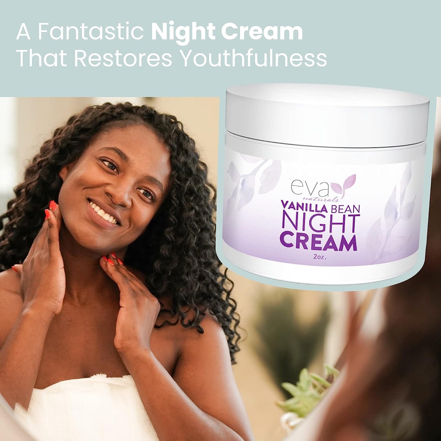 Eva Naturals, Vanilla Bean Night Cream Face Moisturizer