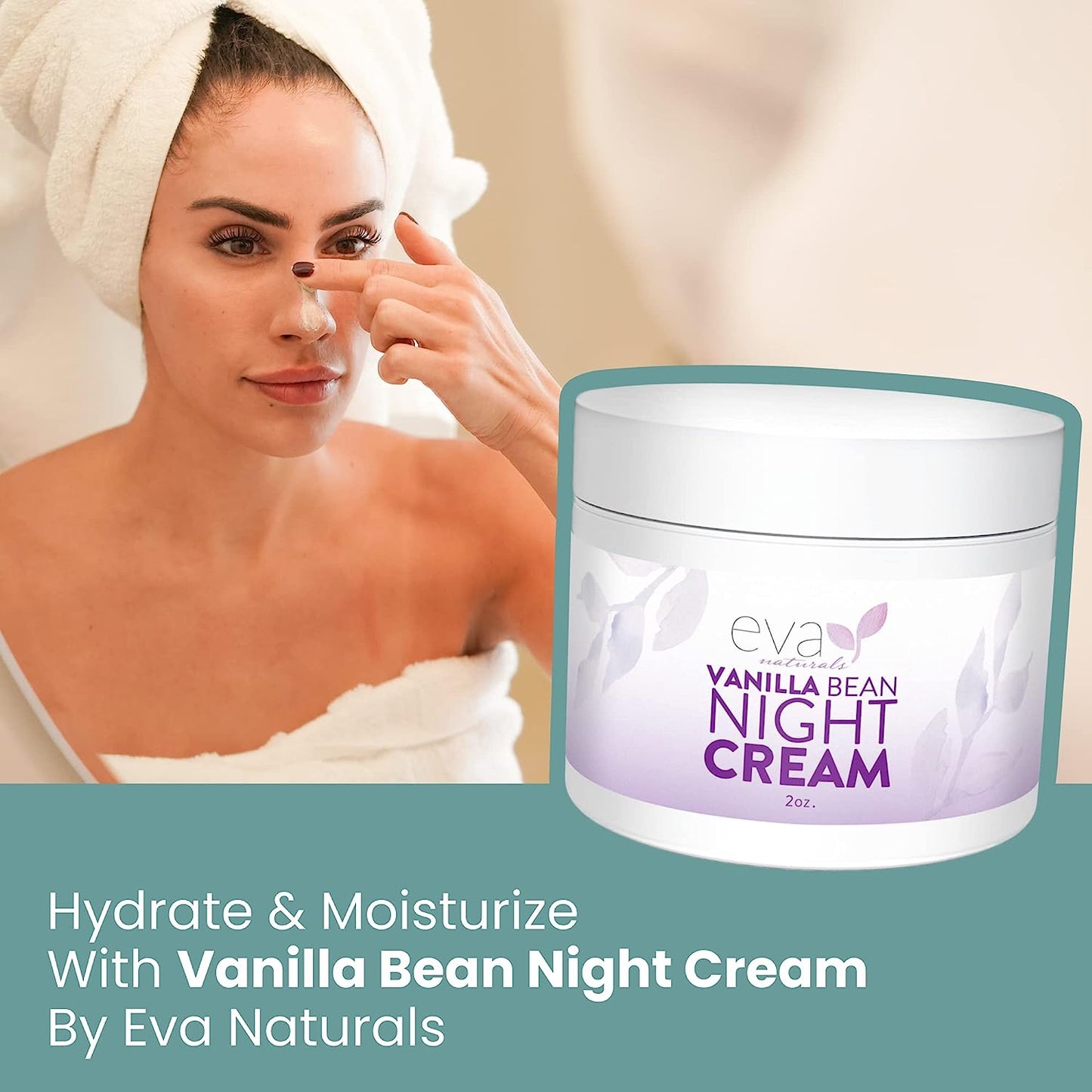 Eva Naturals, Vanilla Bean Night Cream Face Moisturizer