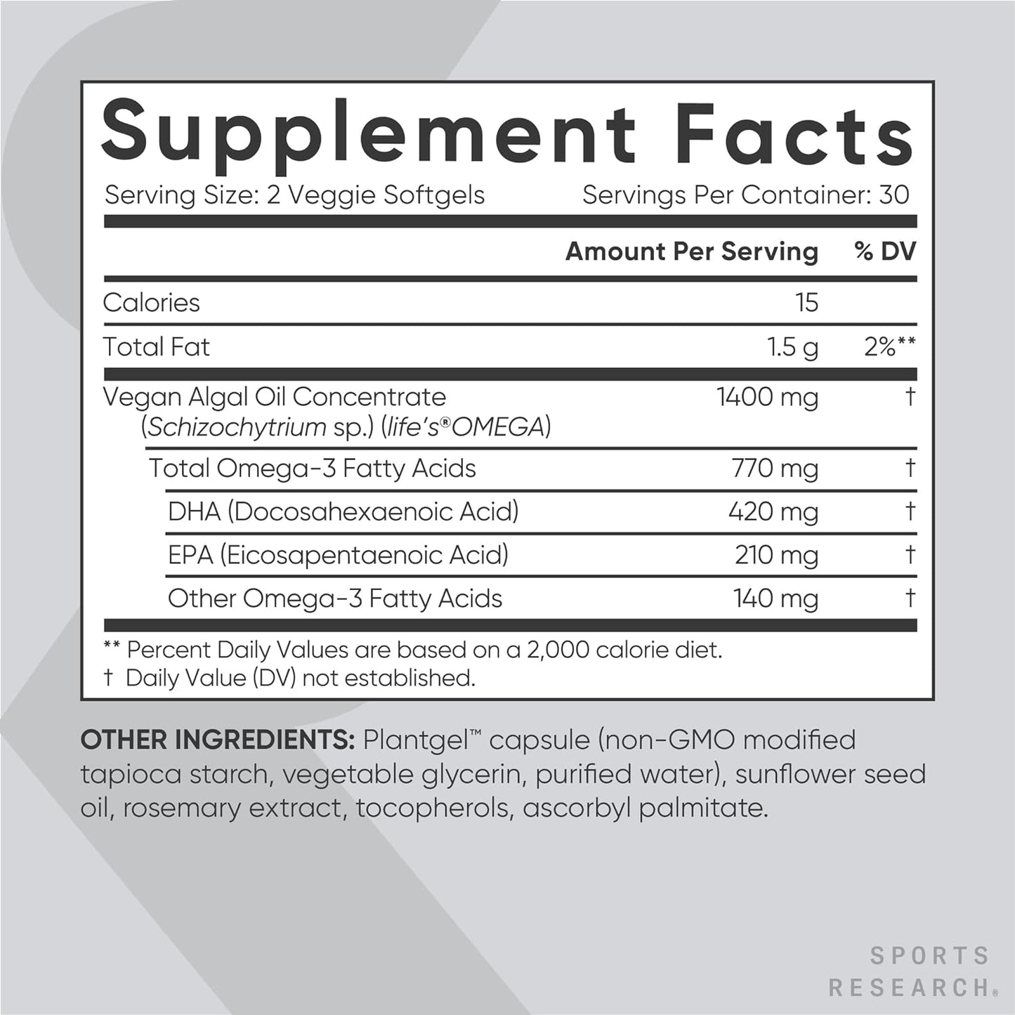 Sports Research Vegan Omega-3