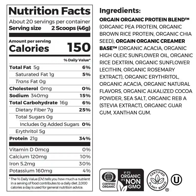 Orgain Organic Protein™ Plant Based Protein Powder - Cookies 'n Cream
