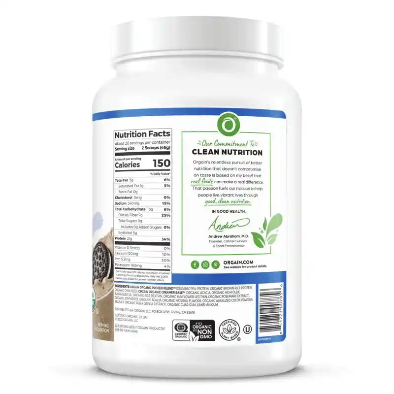 Orgain Organic Protein™ Plant Based Protein Powder - Cookies 'n Cream