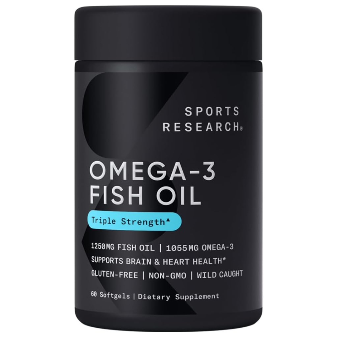 Sports Research Omega-3 Fish Oil from Wild Alaska Pollock
