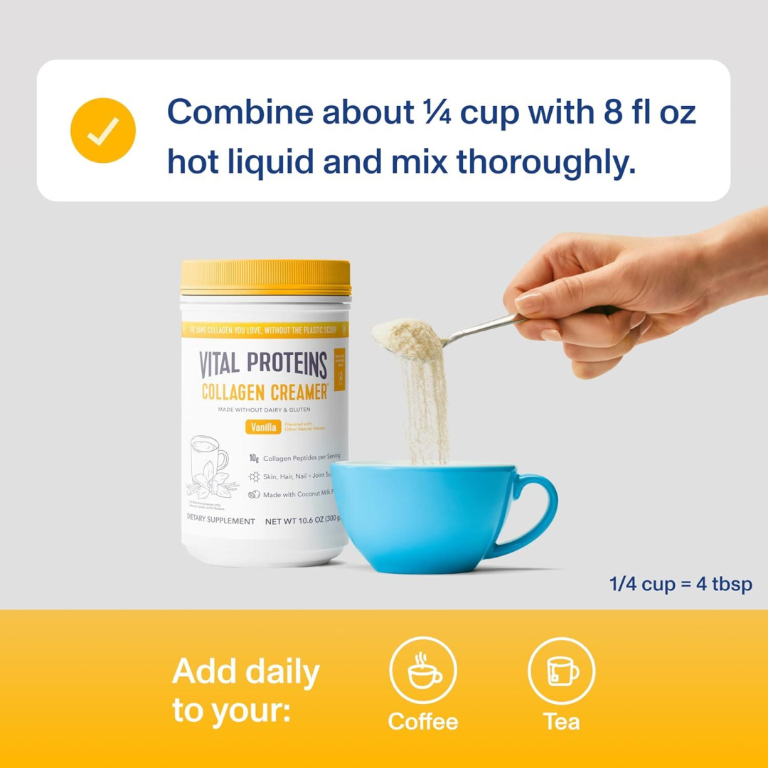 Vital Proteins Collagen Peptides Powder - Vanilla Coffee Creamer