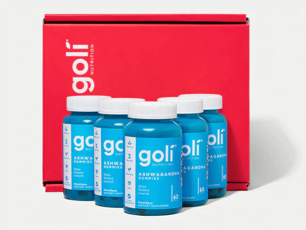 Goli® Ashwagandha & Vitamin D Gummy - 60 Count - Relax. Restore. Unwind. (Mixed Berry, KSM-66, Vegan, Plant Based, Non-GMO, Gluten-Free & Gelatin Free)