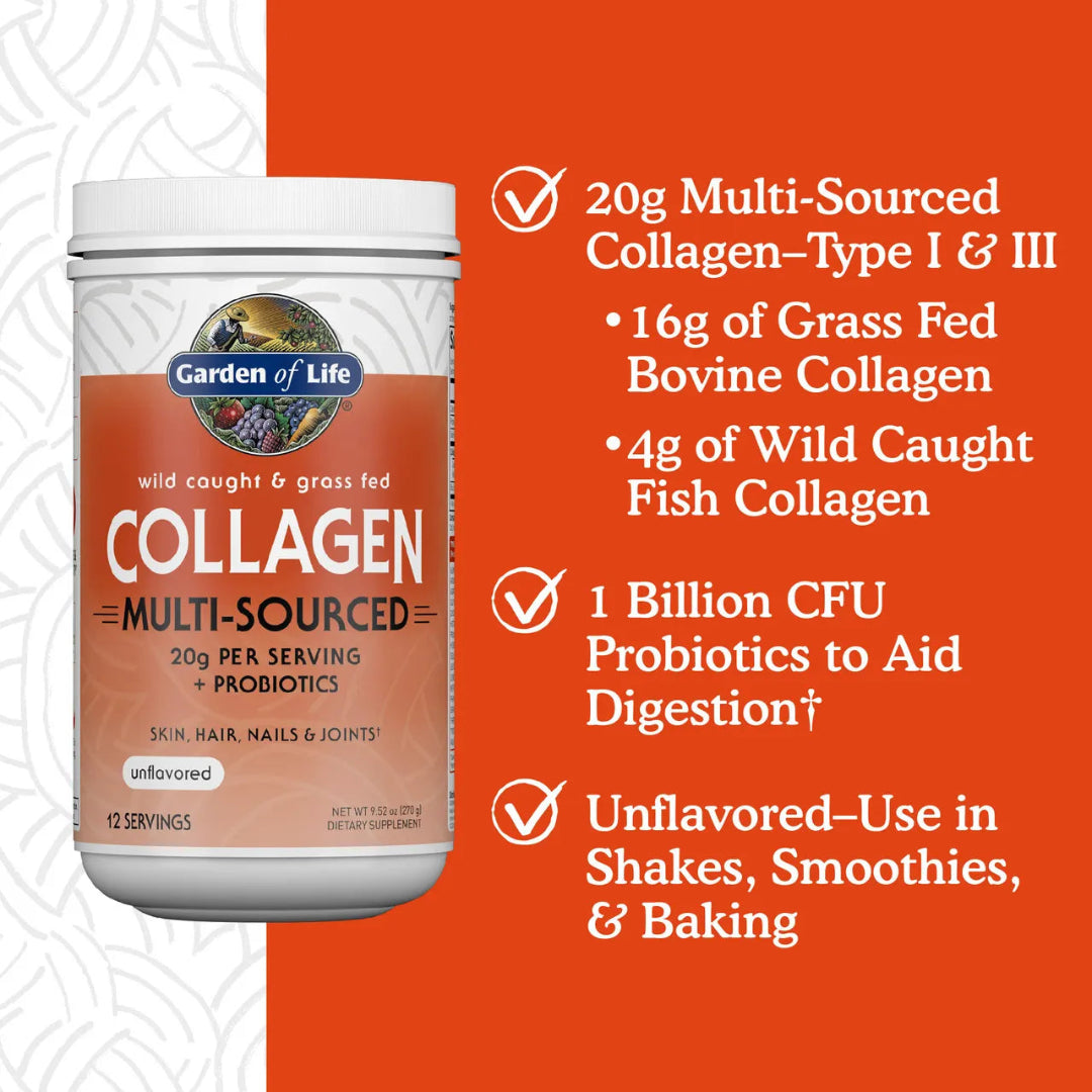 Garden of Life Wild Caught & Grass Fed Collagen Multi-Sourced