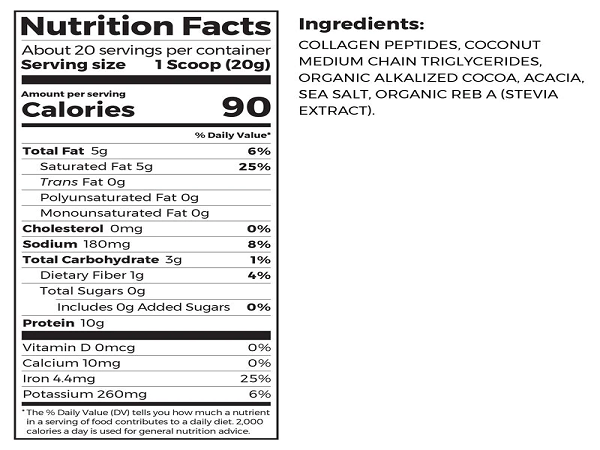 Keto Collagen Protein Powder Chocolate