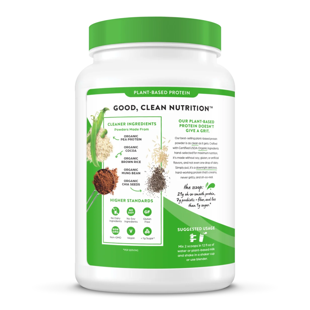 Organic Protein™ Plant Based Protein Powder Creamy Chocolate Fudge