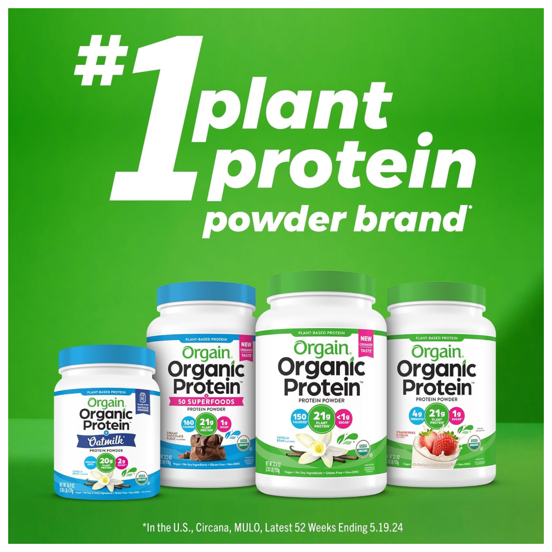 Organic Protein™ Plant Based Protein Powder Vanilla Bean