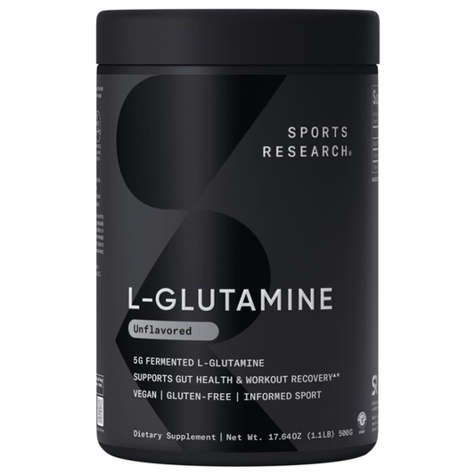 Sports Research L-Glutamine - Workout Recovery, Immune Health & Gut Health Support
