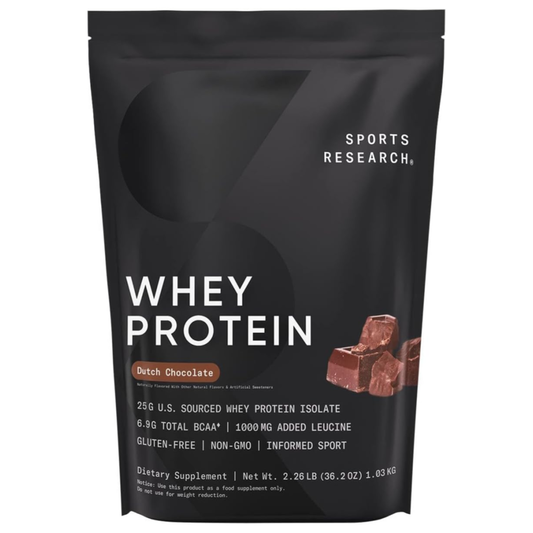 Sports Research Whey Protein Isolate - Dutch Chocolate