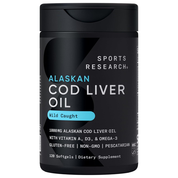 Sports Research® Omega-3 Wild Alaskan Cod Liver Oil – GoldenVita