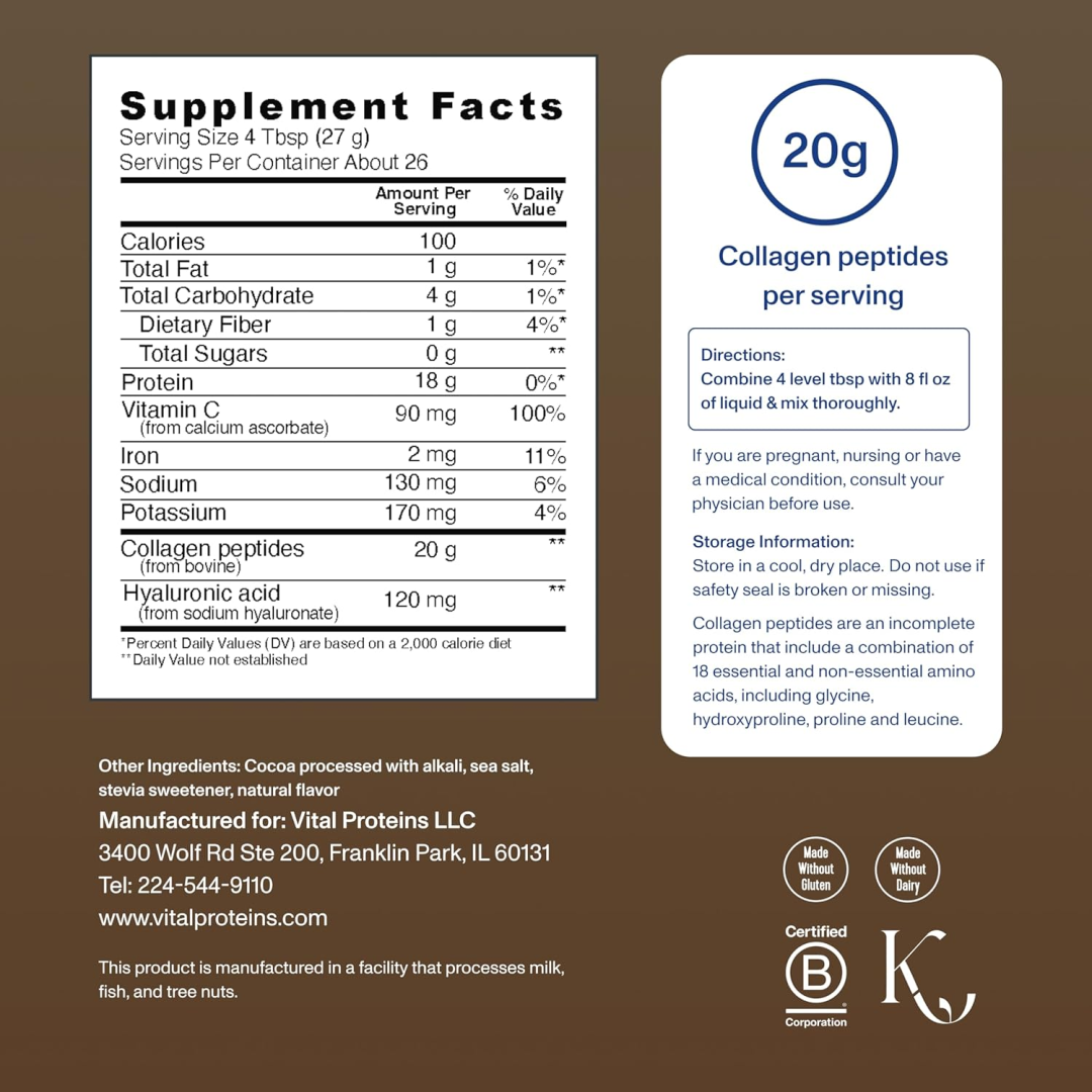 Vital Proteins Collagen Peptides Advanced, Chocolate