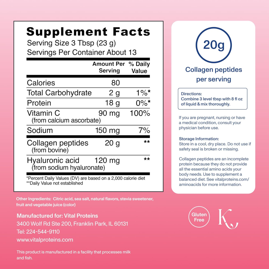 Vital Proteins Collagen Peptides Advanced, Strawberry Lemon