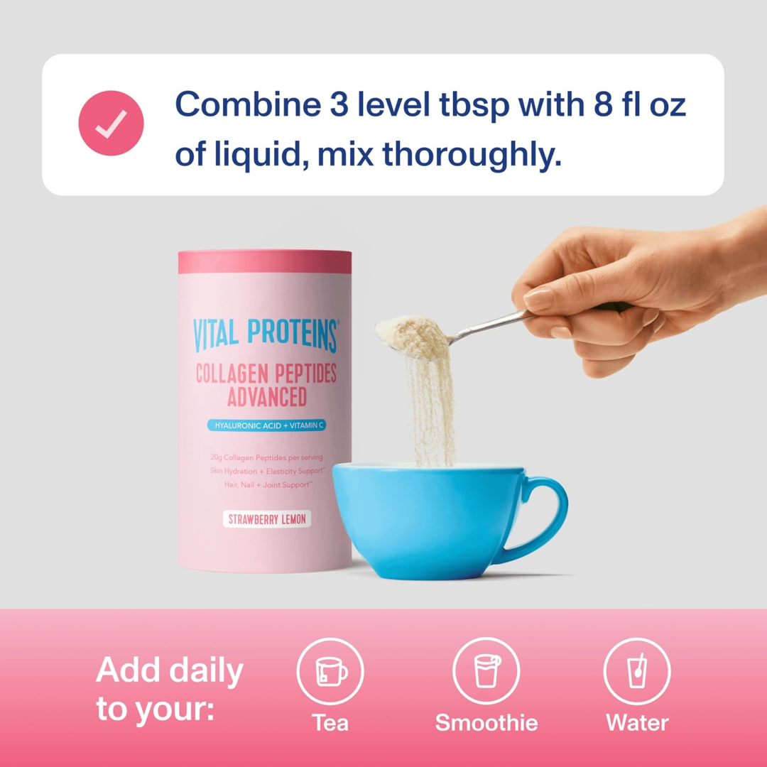 Vital Proteins Collagen Peptides Advanced, Strawberry Lemon