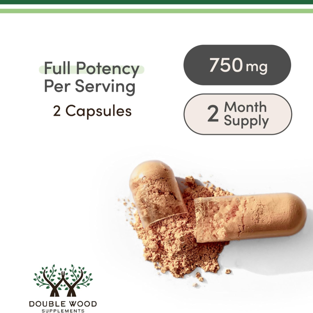 Double Wood Resveratrol Supplement 500mg Per Serving, 120 Capsules