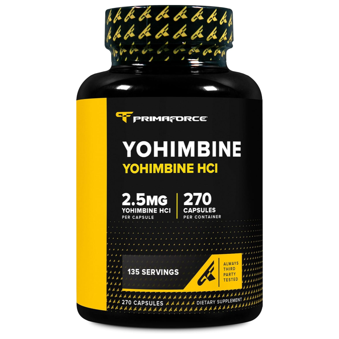 PrimaForce Yohimbine HCl 2.5mg, Premium Supplement, Boosts Performance