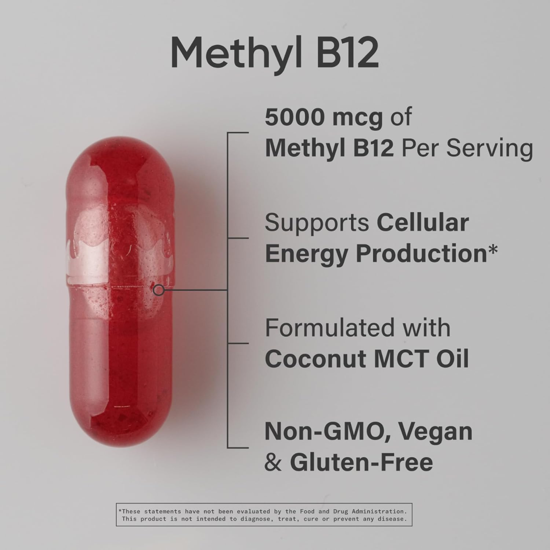 Sports Research® Vitamin B12 as Methylcobalamin 5000mcg