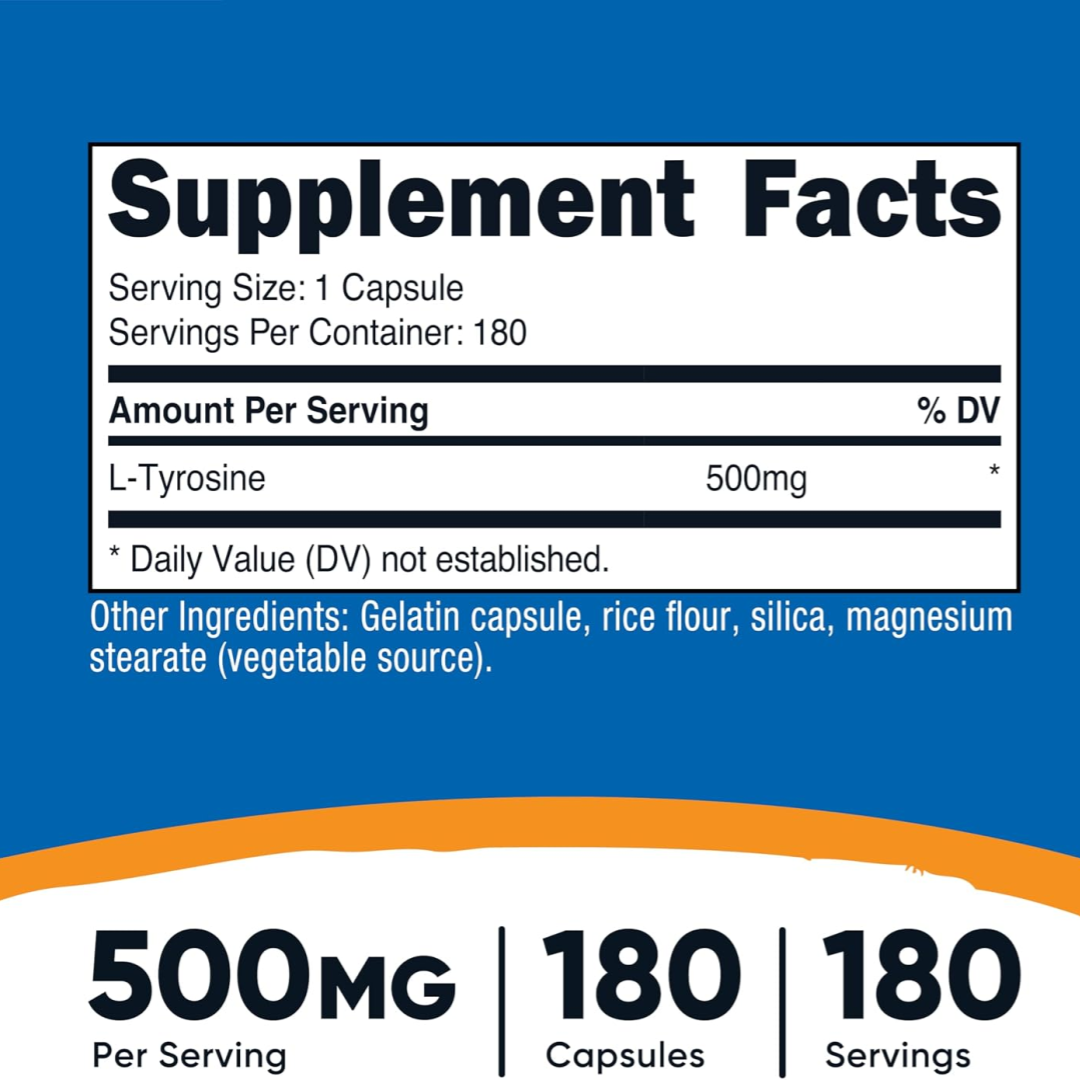 Nutricost L-Tyrosine Supplement 500mg