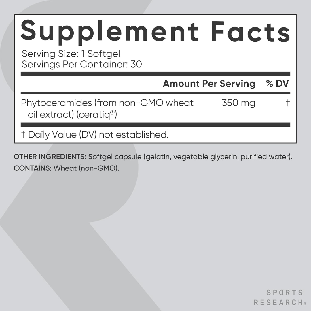 Sports Research Phytoceramides 350mg w/Ceratiq®