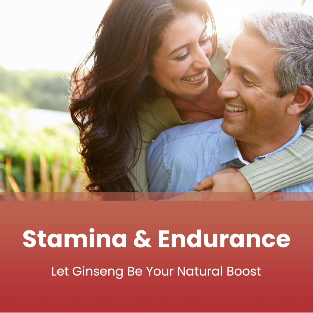 NutraChamps Korean Red Panax Ginseng Capsules (120 Vegan Capsules)