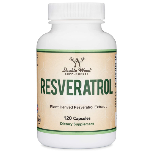 Double Wood Resveratrol Supplement 500mg Per Serving, 120 Capsules