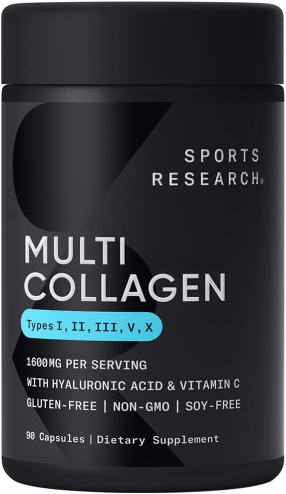 Sports Research Multi Collagen with Hyaluronic Acid and Vitamin C