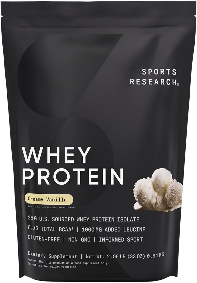 Sports Research Whey Protein Isolate - Vanilla Flavor