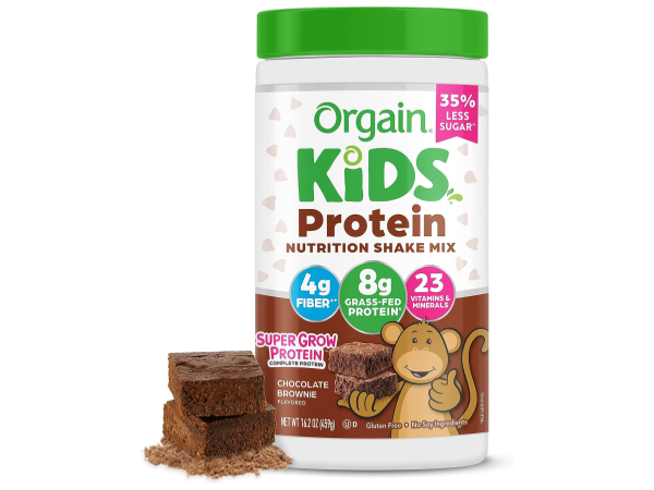 Orgain Kids Protein Powder Shake Mix, Chocolate Brownie - 1lb