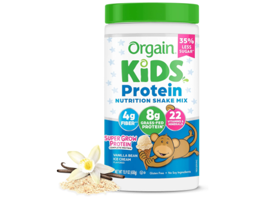 Orgain Kids Protein Powder Shake Mix, Vanilla Bean Ice Cream  - 1lb