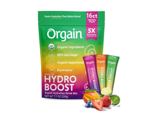 Orgain Organic Hydration Packets, Electrolytes Powder, 16 Count