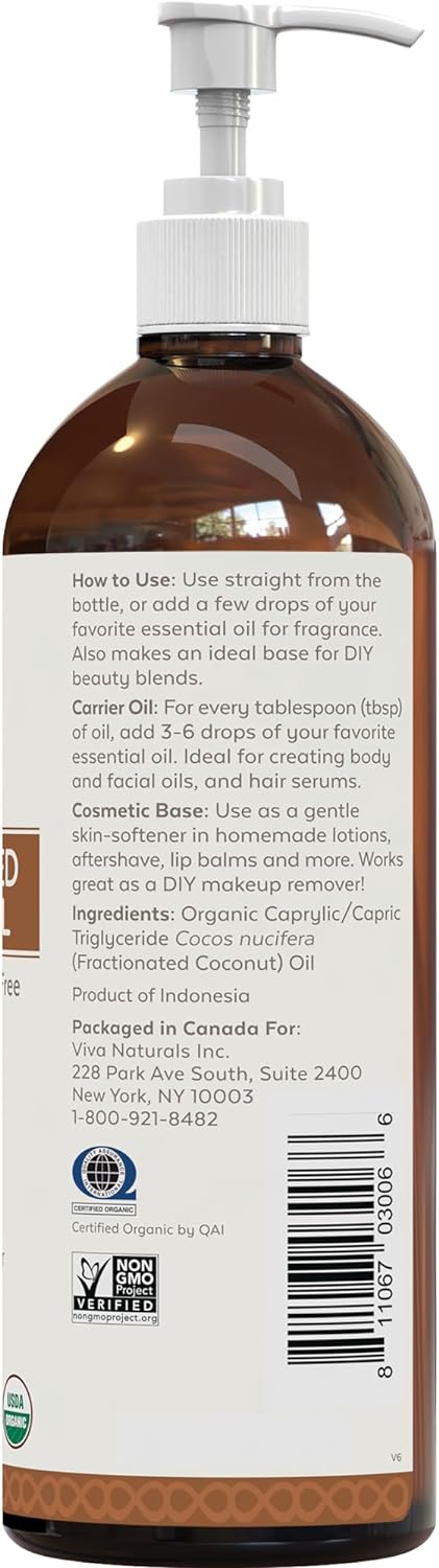 Viva Naturals Organic Fractionated Coconut Oil