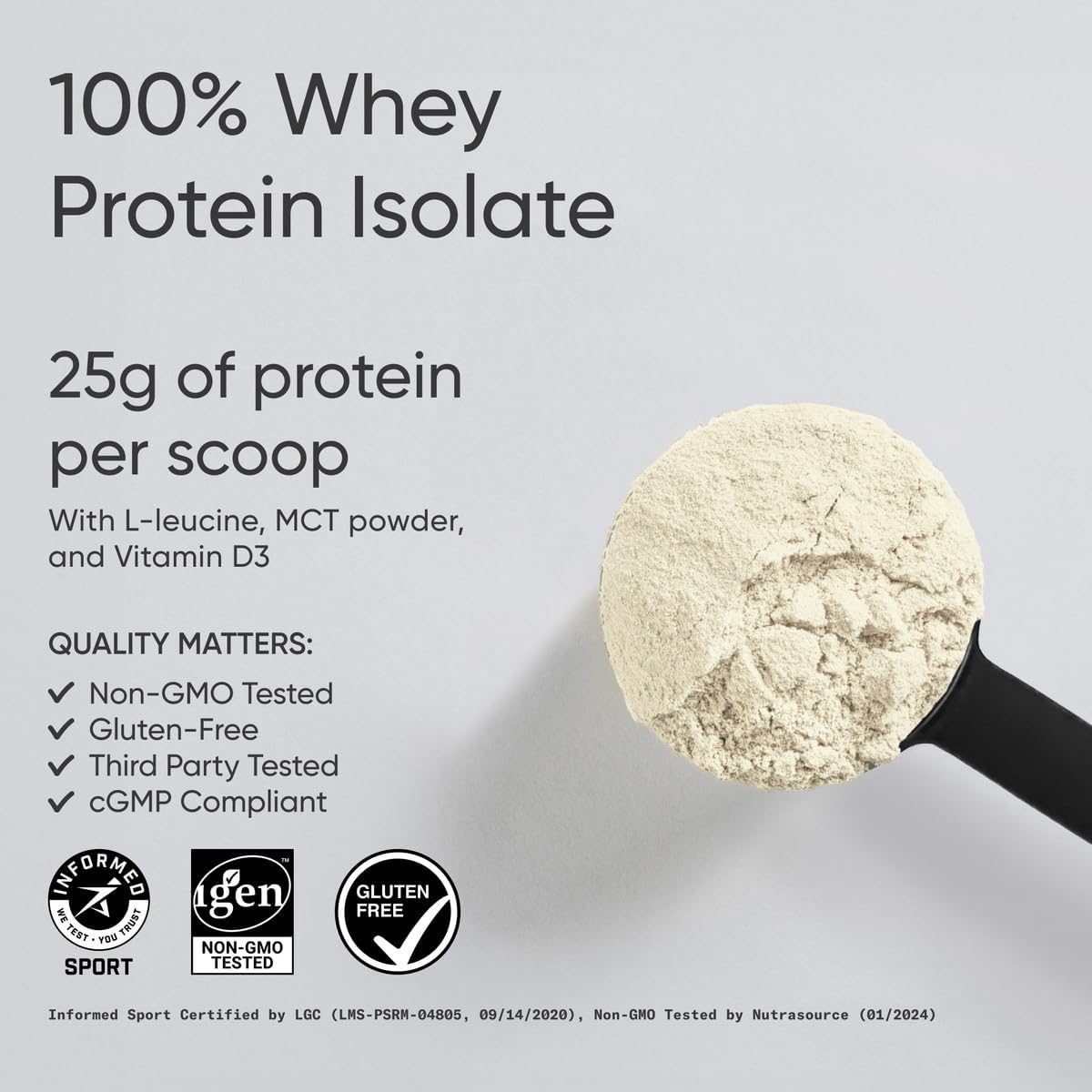 Sports Research Whey Protein Isolate - Vanilla Flavor